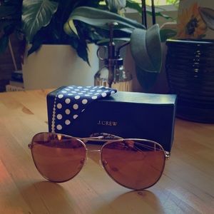 Rose colored Jcrew aviator sunglasses